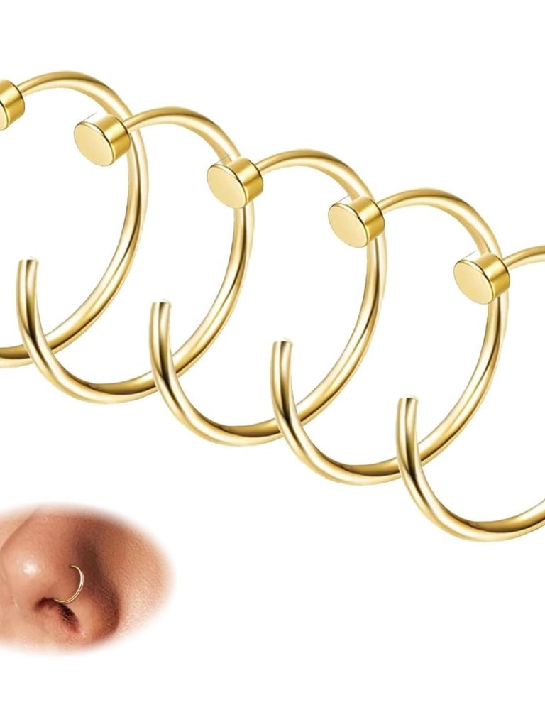 18g 20g 22g Nose Rings Hoops For Women Nose Piercing  Hypoallergenic 316l Stain